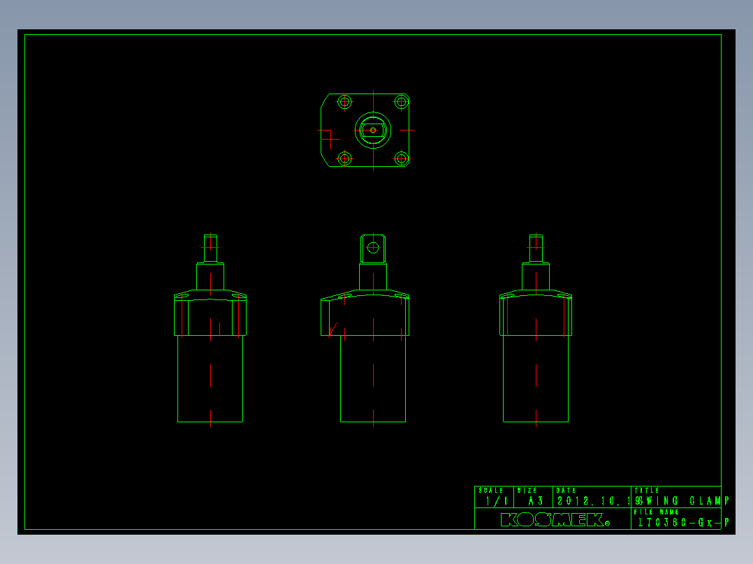 KOSMEKLT0360-Gx-P多系列多零件图纸模型多系列多零件图纸模型
