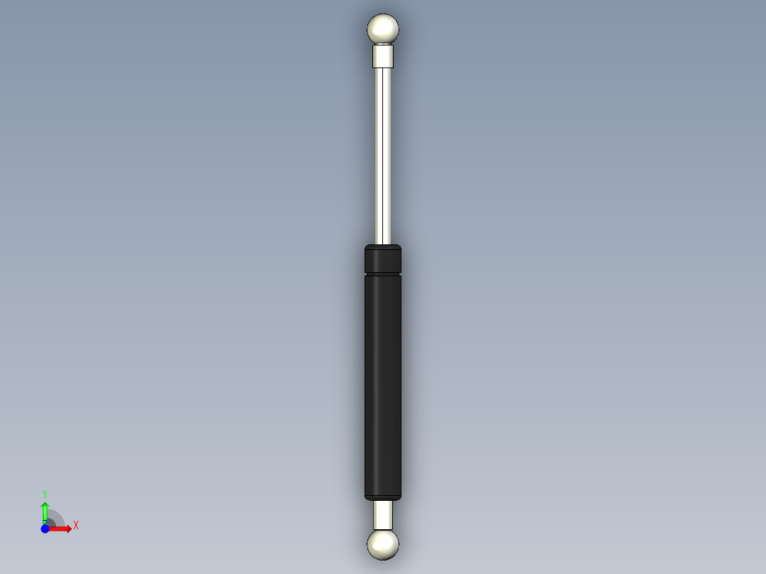 Q气压弹簧B310000038(15KG L260 和尚頭)前视图