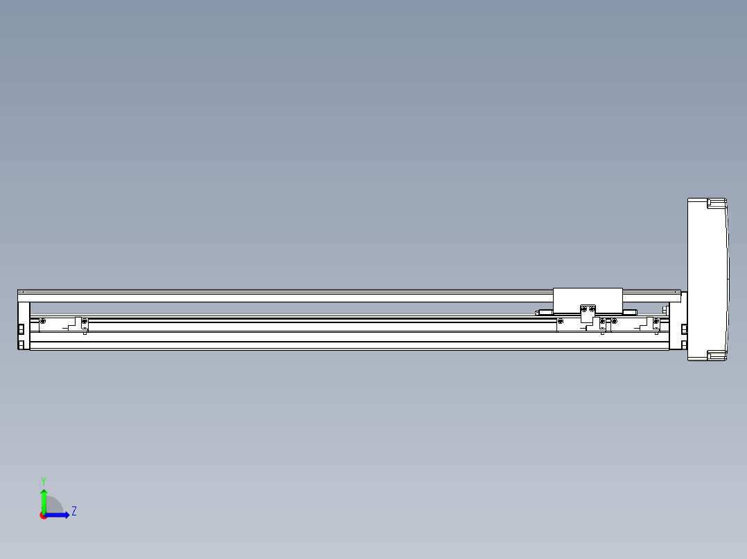 TPA-KNR-86E-1610C-L550A1-MU-H40-N3线性模块铝制底座左视图