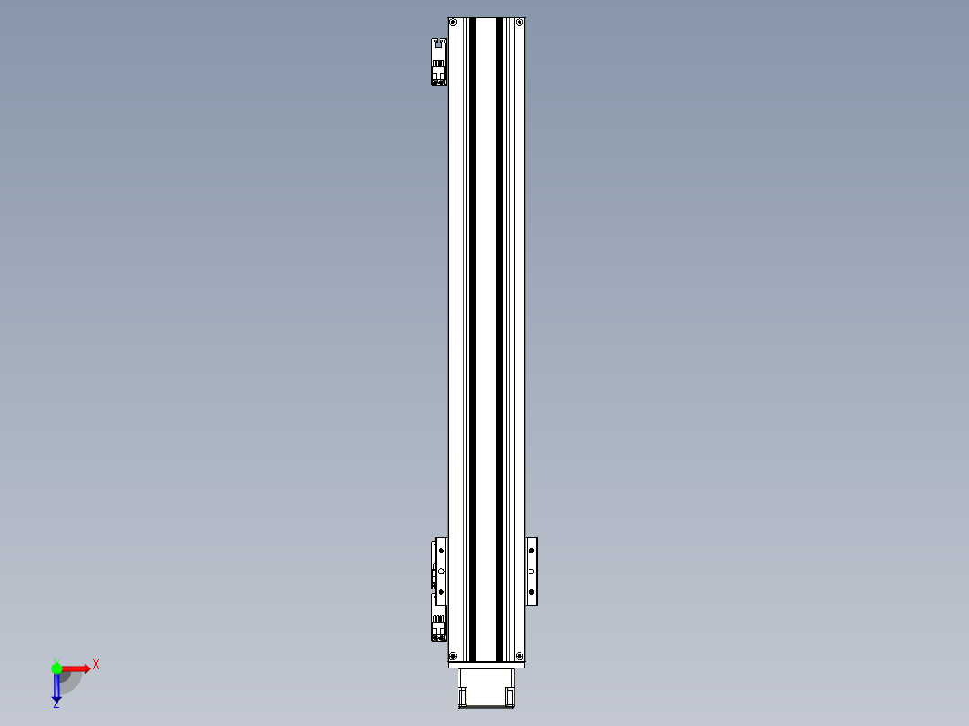 TPA-KNR-86E-1610C-L550A1-MU-H40-N3线性模块铝制底座俯视图