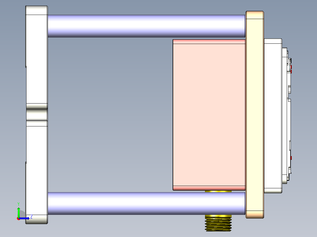 S1-CNC6笔记本CNC工装夹具三维模型-0505左视图