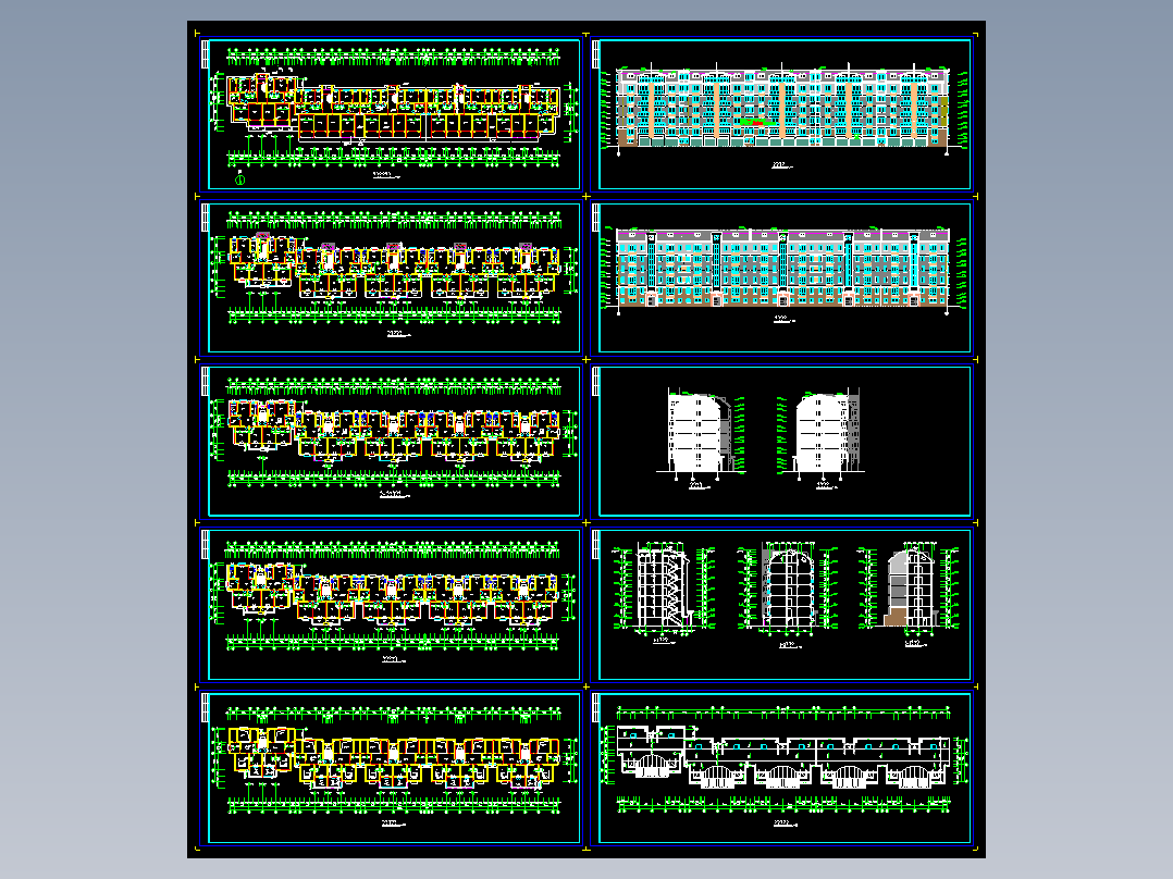 高级住宅小区多层住宅施工图