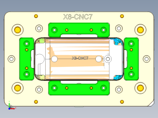 X8-CNC7笔记本CNC工装夹具三维模型前视缩略图