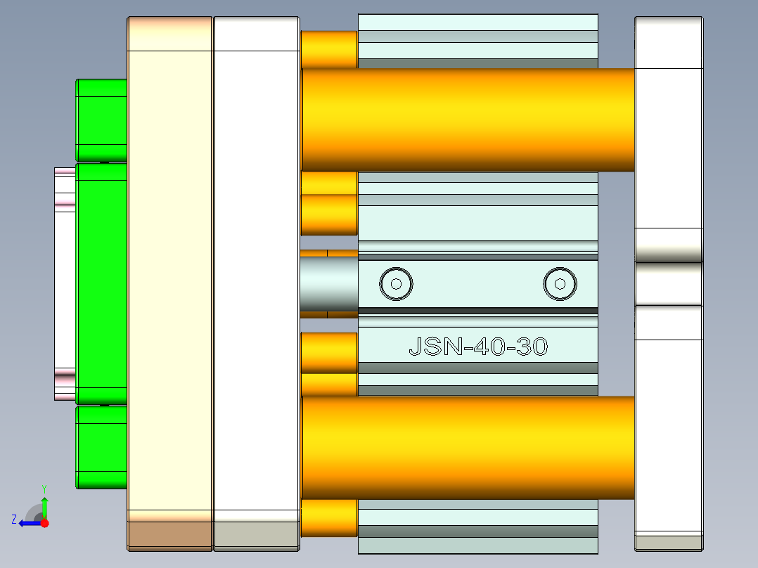 X8-CNC7笔记本CNC工装夹具三维模型右视图