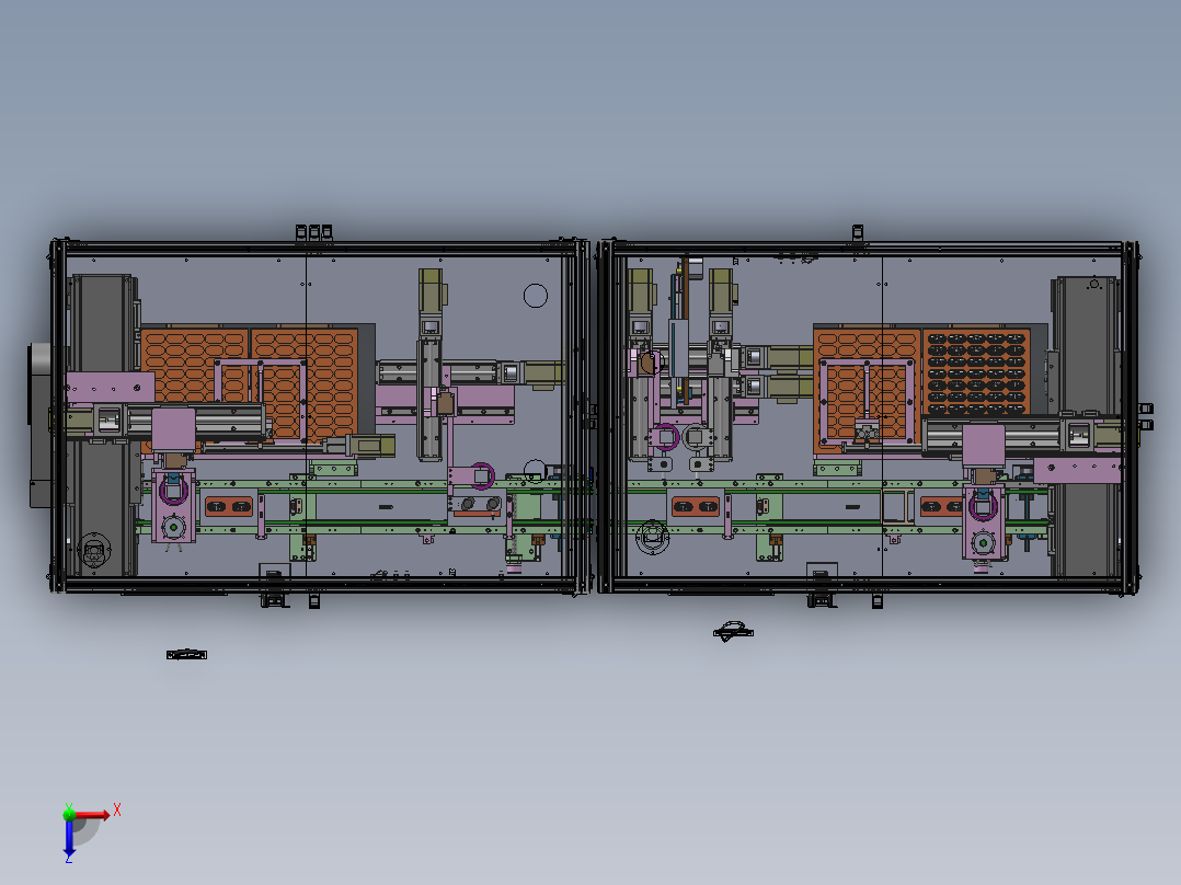 蓝牙耳机自动线sw22可编辑俯视图