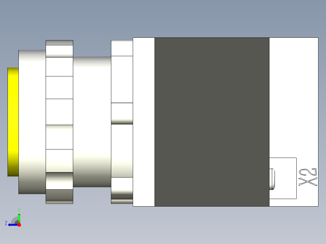 德力西电气LD11-25 黄 圆平形右视图