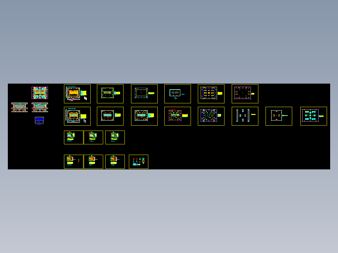 电脑外壳冲KB孔模具CAD设计图纸