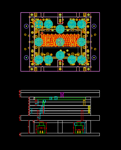 电脑外壳冲KB孔模具CAD设计图纸