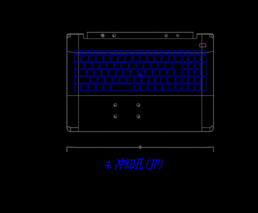 电脑外壳冲KB孔模具CAD设计图纸缩略图