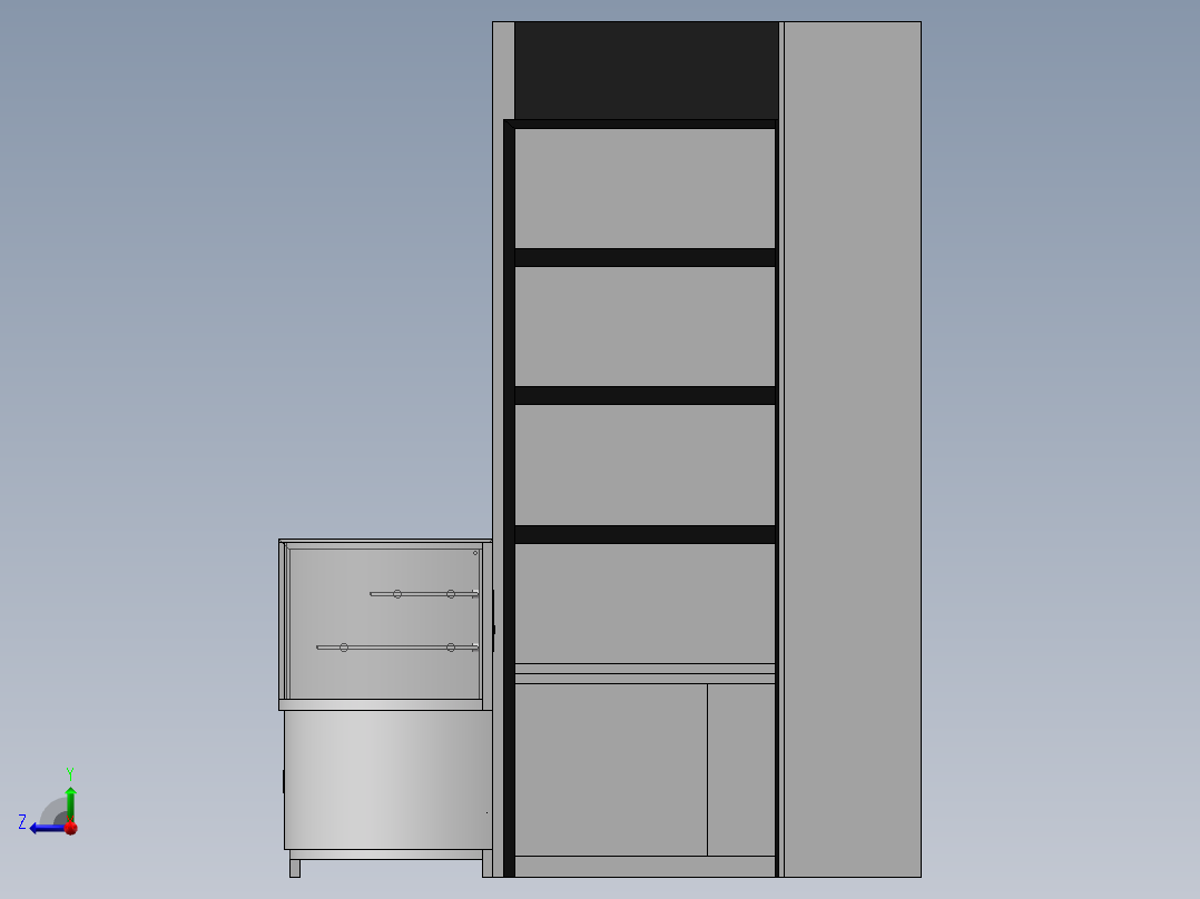 柜子组合右视图