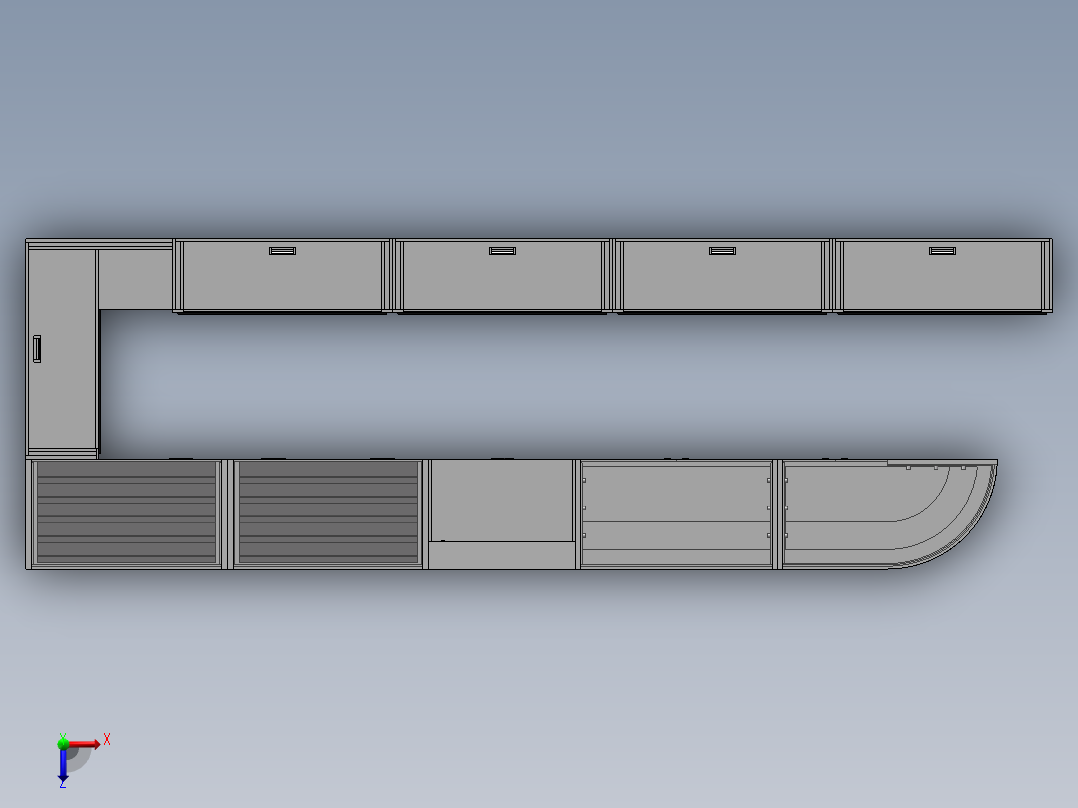 柜子组合俯视图