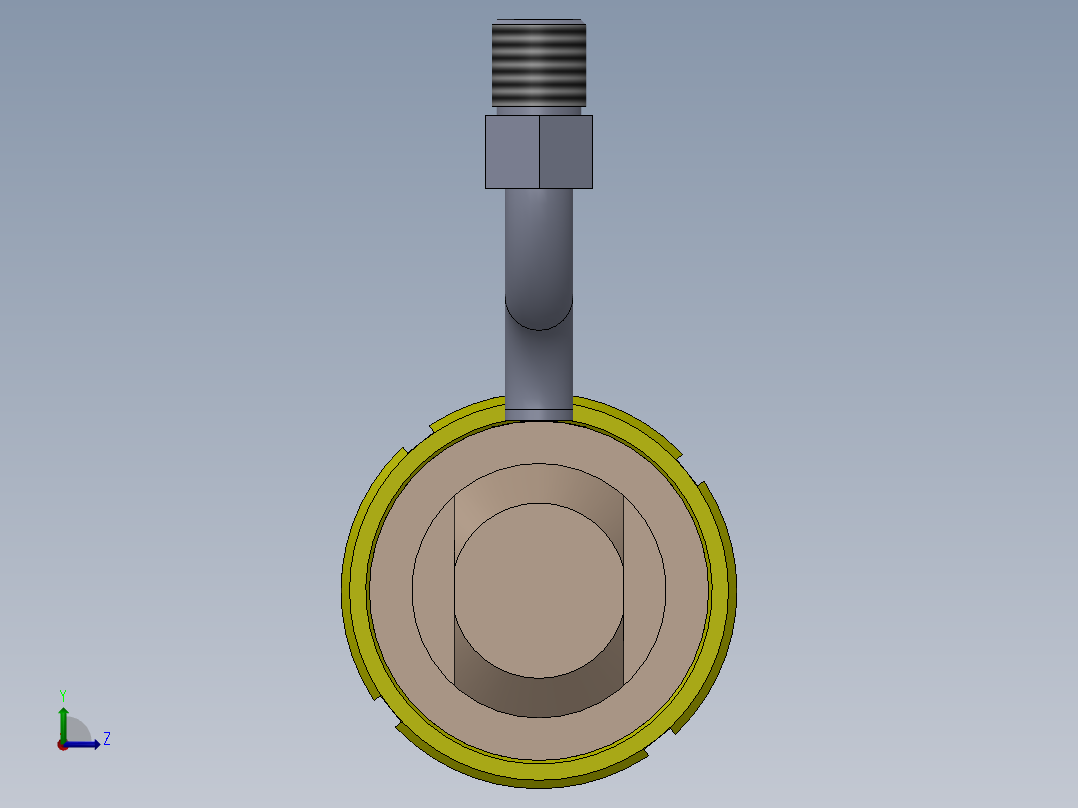 A0002483-焊接型液压缸 50x25x210 毫米左视图