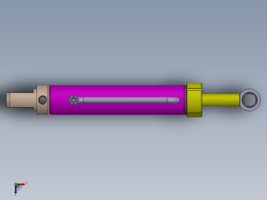 A0002483-焊接型液压缸 50x25x210 毫米俯视缩略图