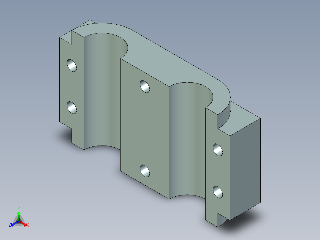 双轴承组件正等轴测图