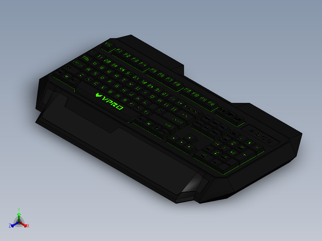 键盘(56)正等轴测图