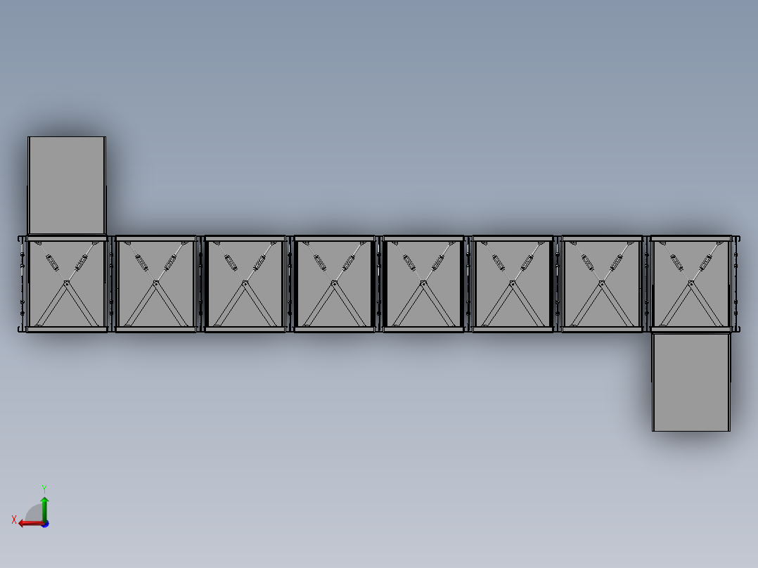 货架、_900x700x300_25kg货架后视图
