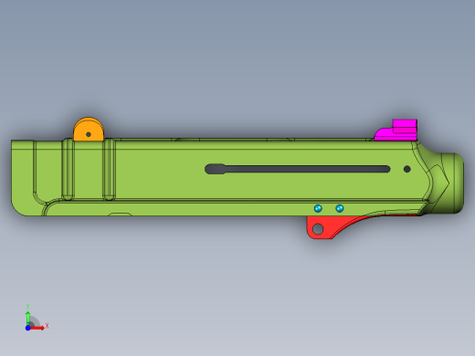 手枪左轮冲锋枪老式狙击步枪设计3D图纸vz-61-skorpion-smg-1 3 STP INV前视缩略图