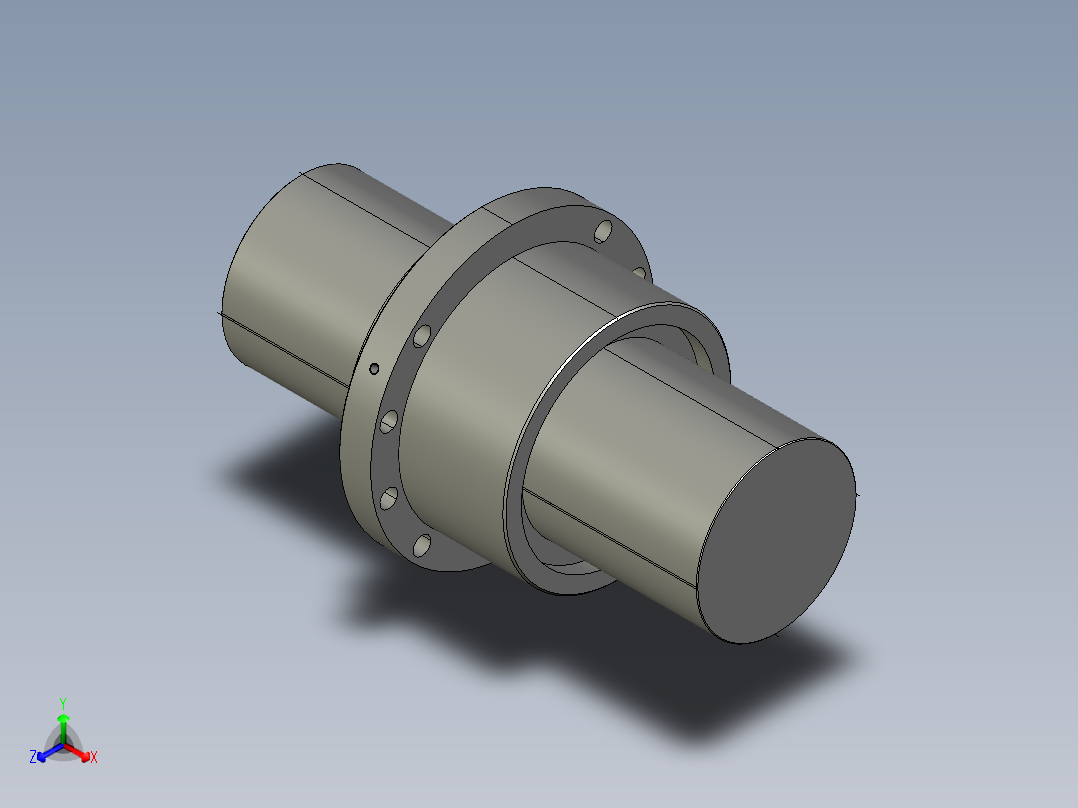 JF20025-5滚珠丝杆3D模型主视图