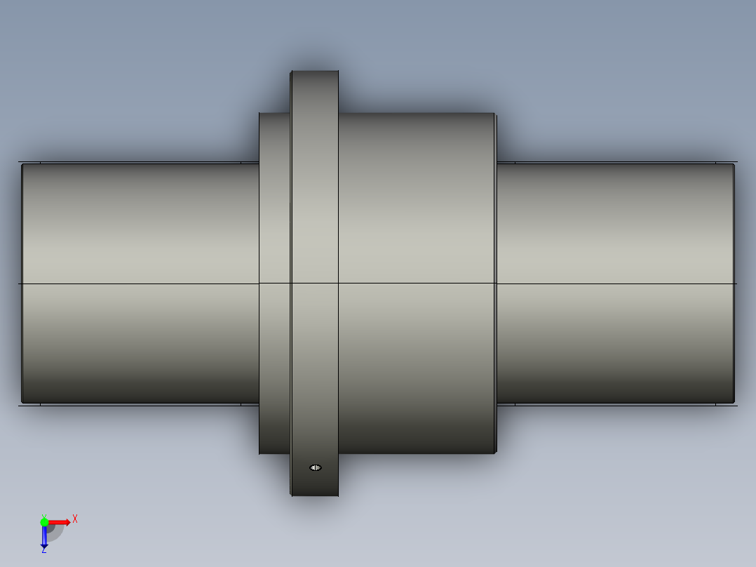 JF20025-5滚珠丝杆3D模型俯视图