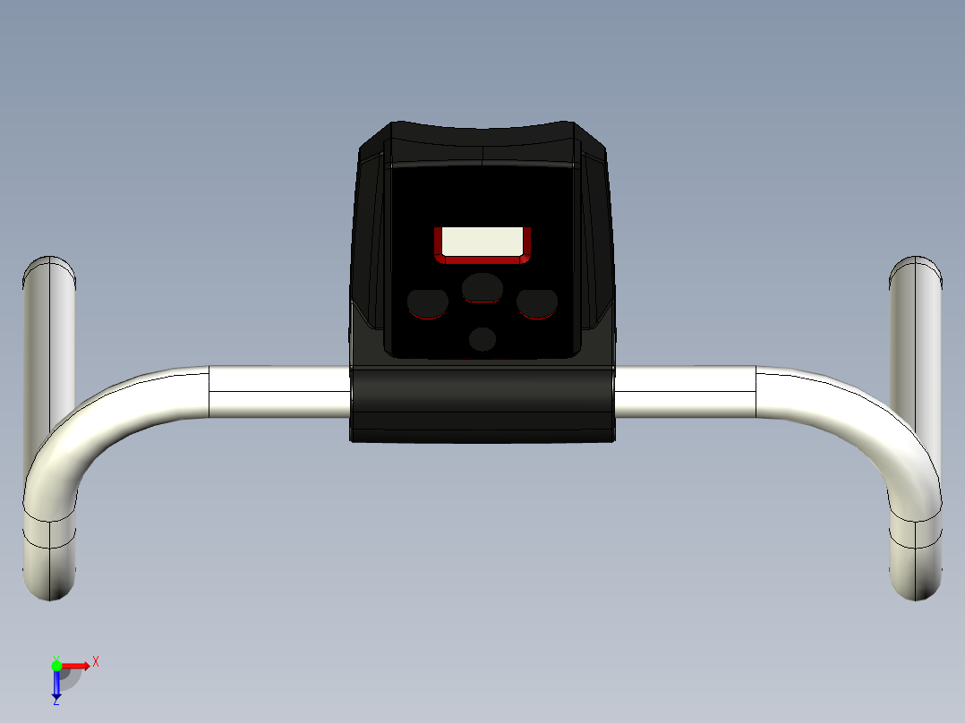 跑步机监视器俯视图