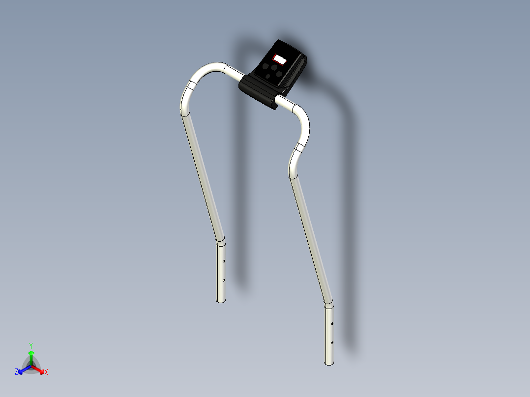 跑步机监视器正等轴测图