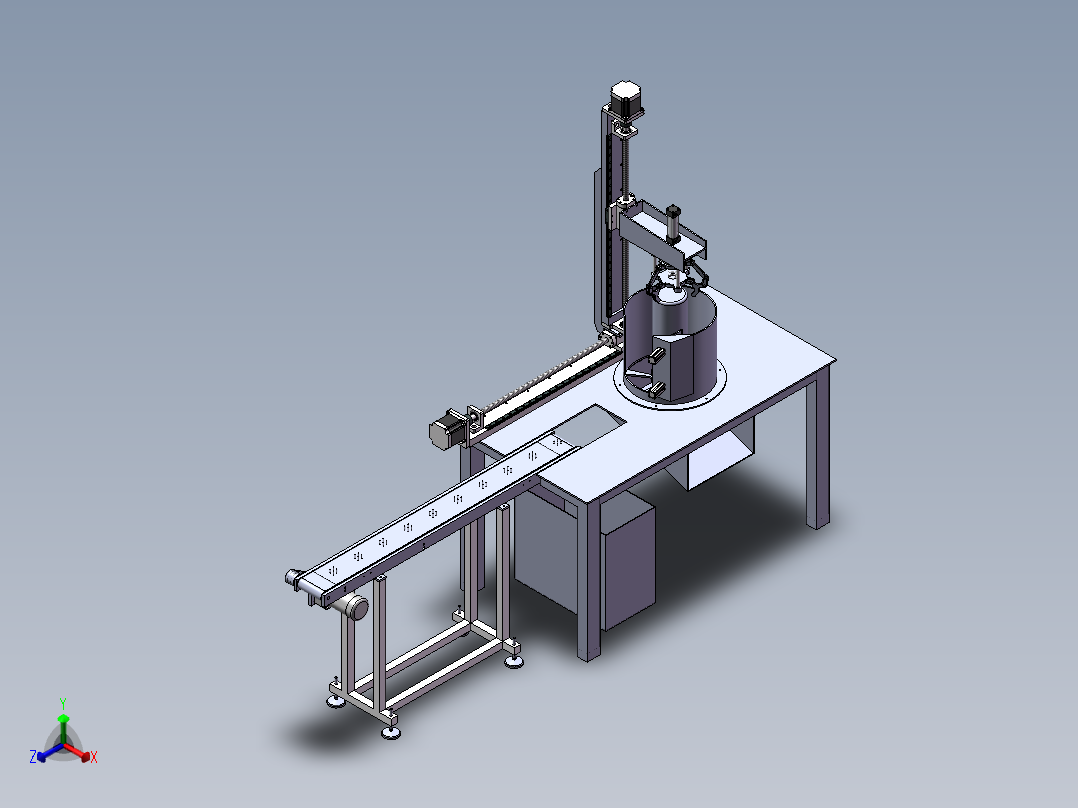 木耳采摘机正等轴测图