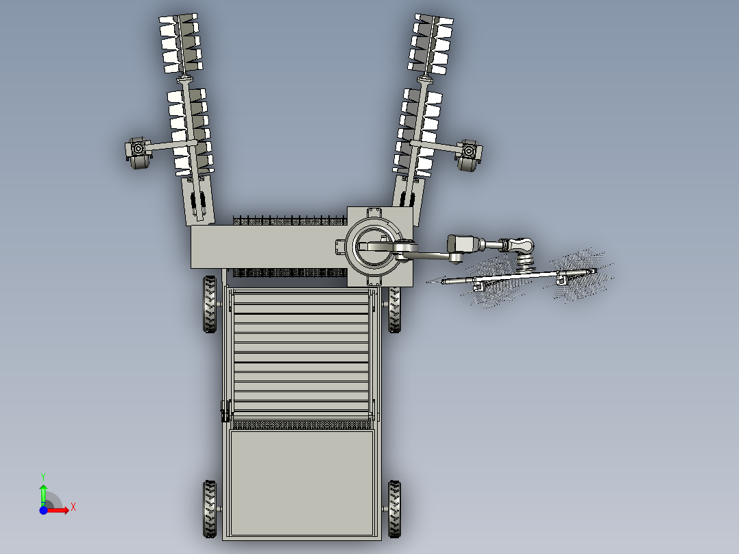 沙地防护林凋落物收集装置前视图