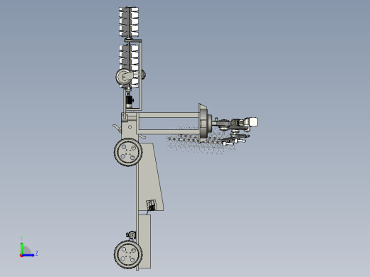 沙地防护林凋落物收集装置左视缩略图