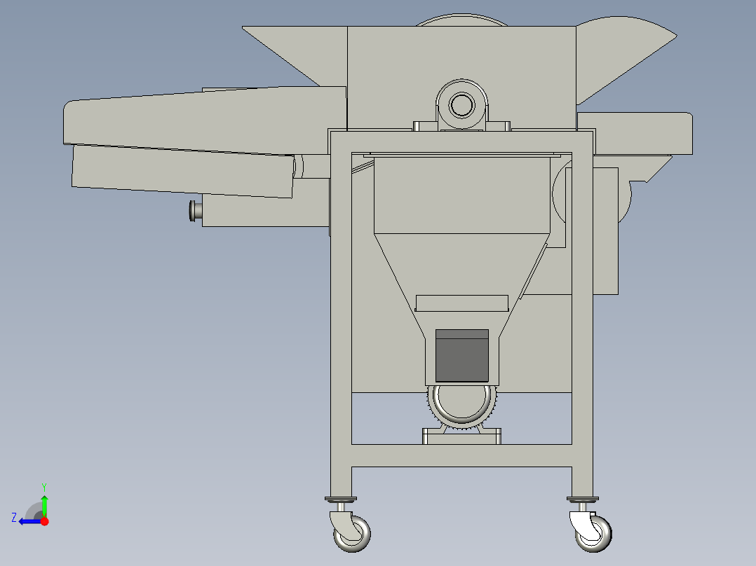 小麦脱粒机s右视图