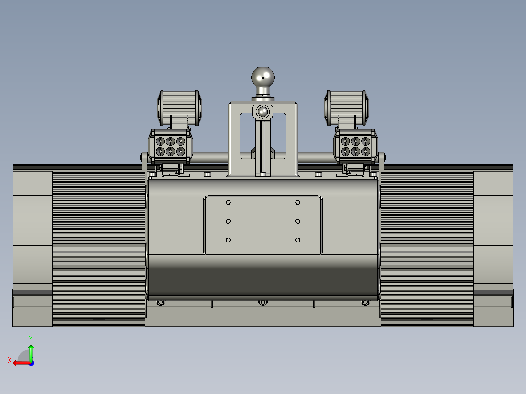 多功能自动扫雪车设计后视图