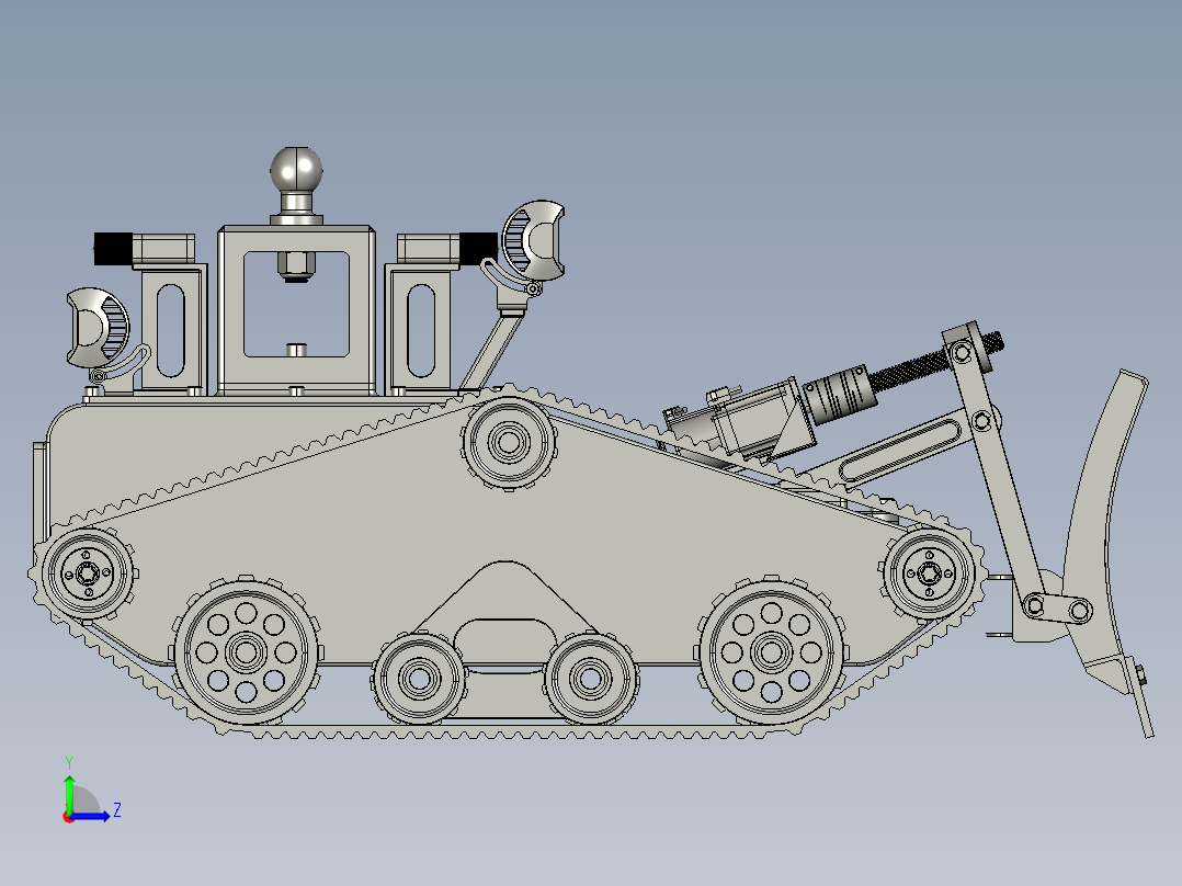 多功能自动扫雪车设计左视图