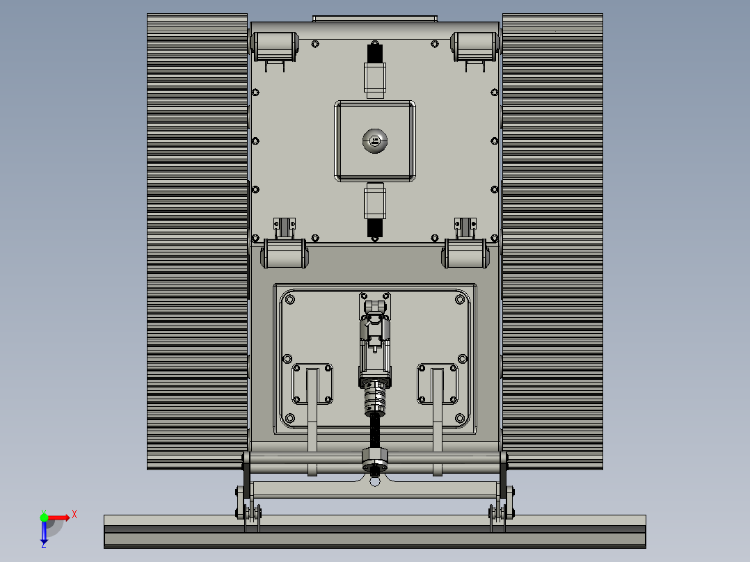 多功能自动扫雪车设计俯视图