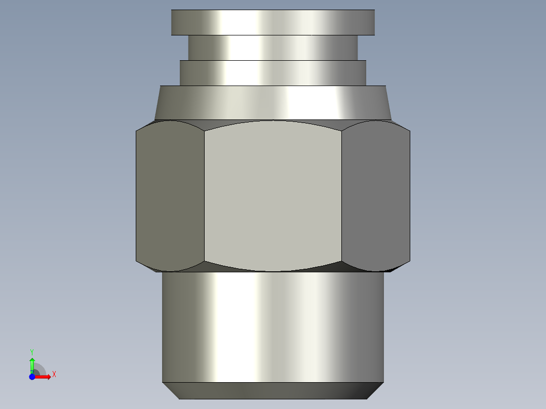 气动接头G1_4-8前视图