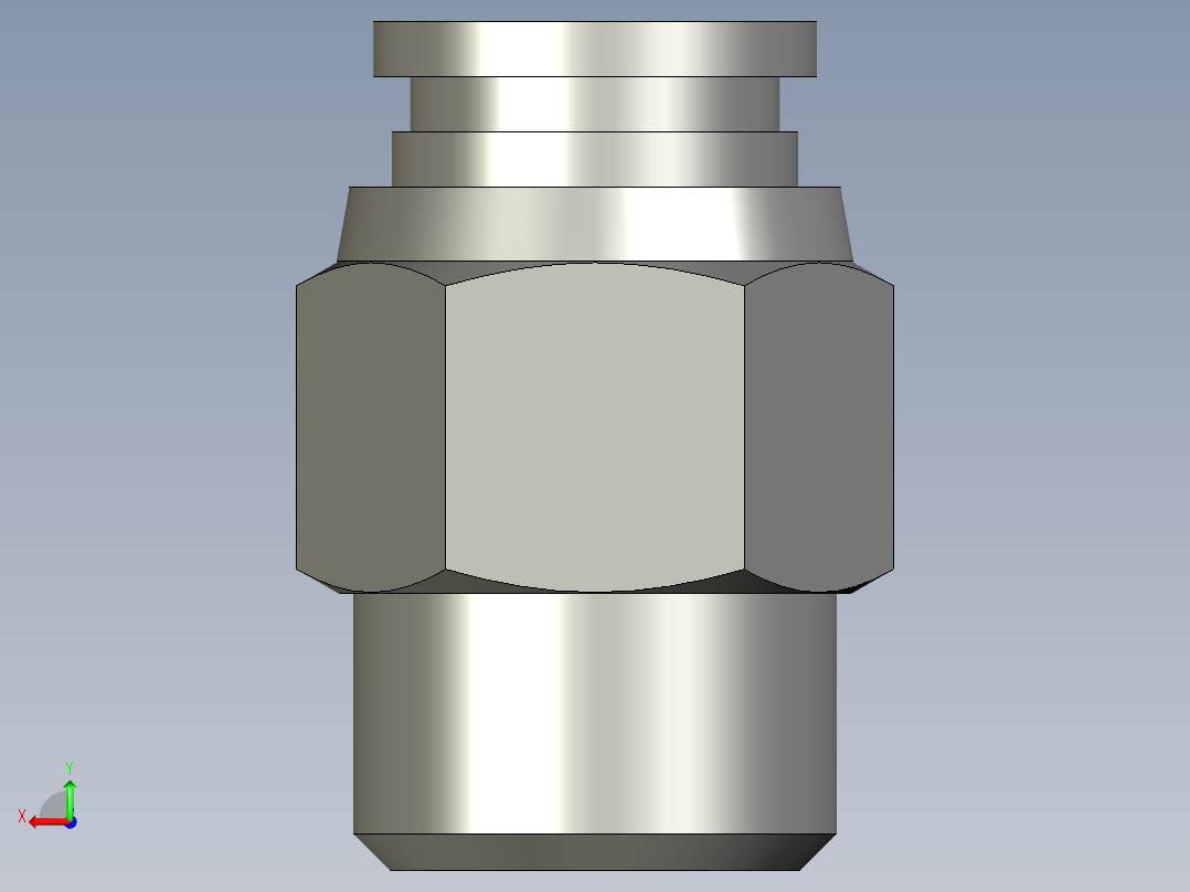 气动接头G1_4-8后视图