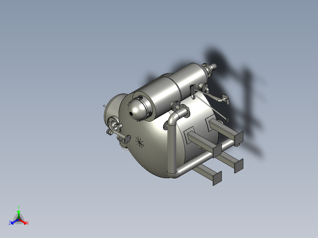 小浴比的匀流染色机主视图