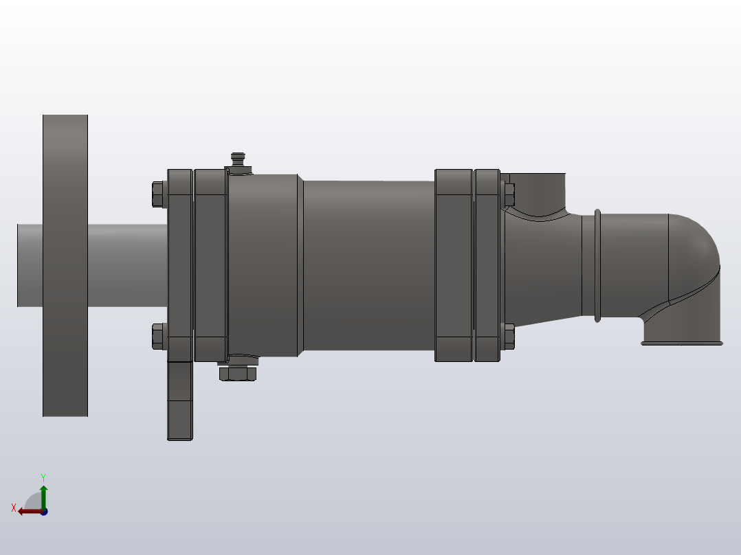 DS-XF型旋转接头[DS-XF15-6]左视图