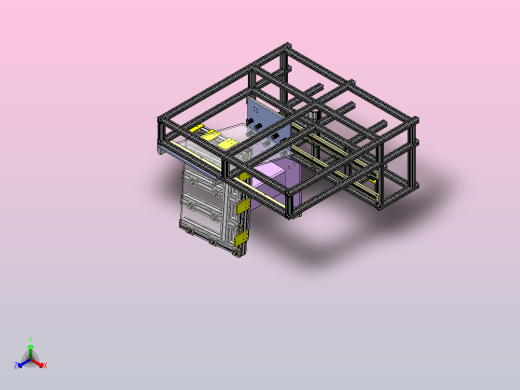 玻璃上下料工装正等轴测缩略图