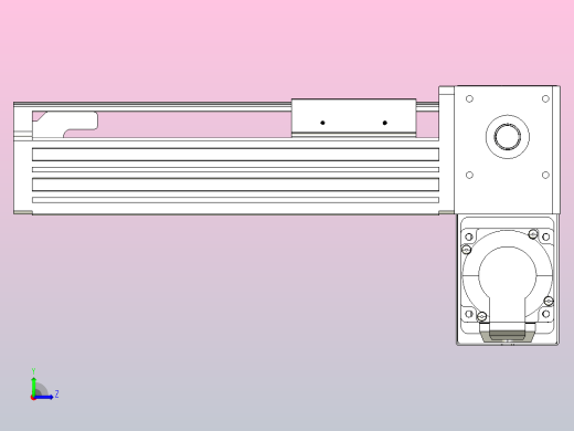 皮带直线轴半封闭可选导轨TPA-HNB-85S-90-L100-RP-C-P20-N3左视缩略图