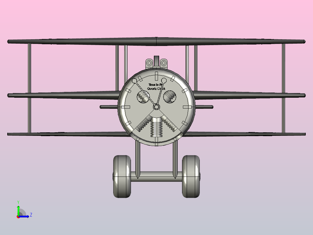 福克DR1石英钟左视图