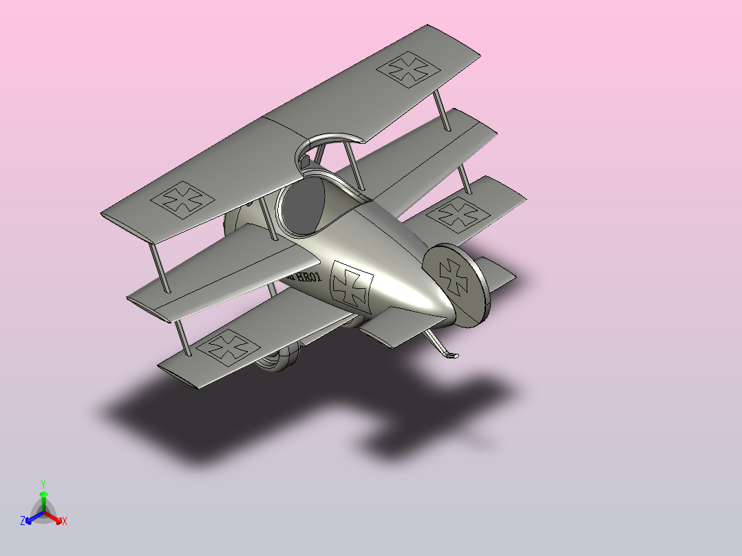 福克DR1石英钟正等轴测图