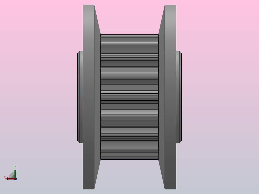 标准型半圆弧形齿同步带轮S2M型_SS2MHC-18-4-dc3-A后视图