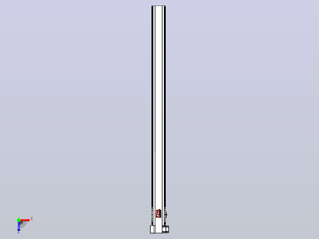 皮带直线轴半封闭可选导轨TPA-HNB-120D-110-L1650-LP-Y-P40-N3俯视图