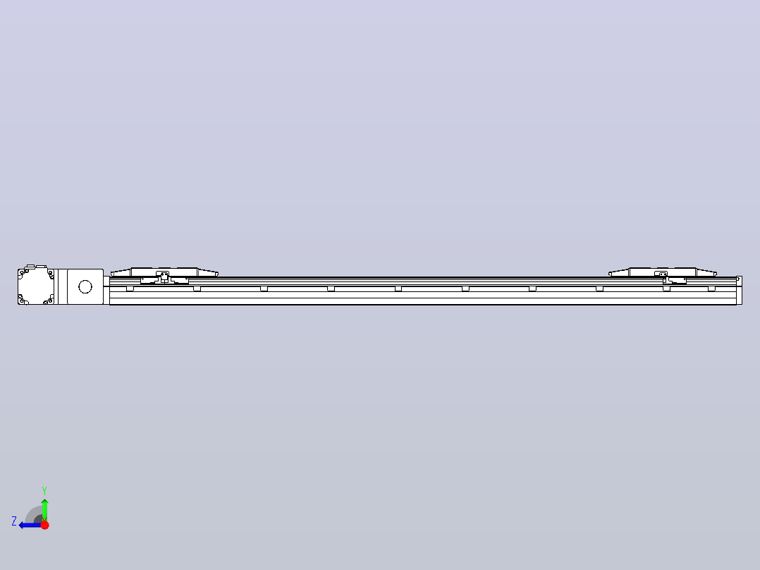 皮带直线轴双滑块型TPA-GCBS-150-P80-L425-QL-M75-N3右视图