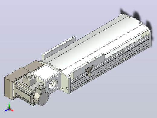 皮带直线轴半封闭可选导轨TPA-HNB-220D-176-L200-ML-C-P1K-N3正等轴测缩略图