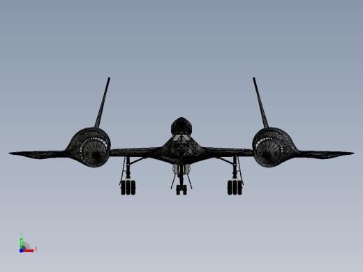 SR-71黑鸟侦察机迷你模型前视缩略图