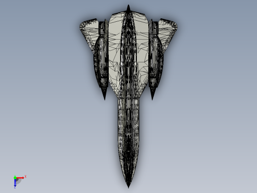 SR-71黑鸟侦察机迷你模型俯视缩略图