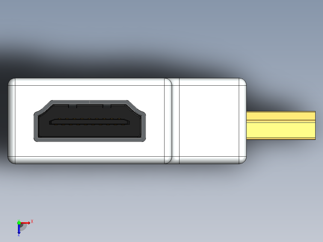 HDMI转接器-HDMI90-12俯视图