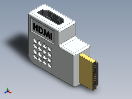 HDMI转接器-HDMI90-12正等轴测缩略图
