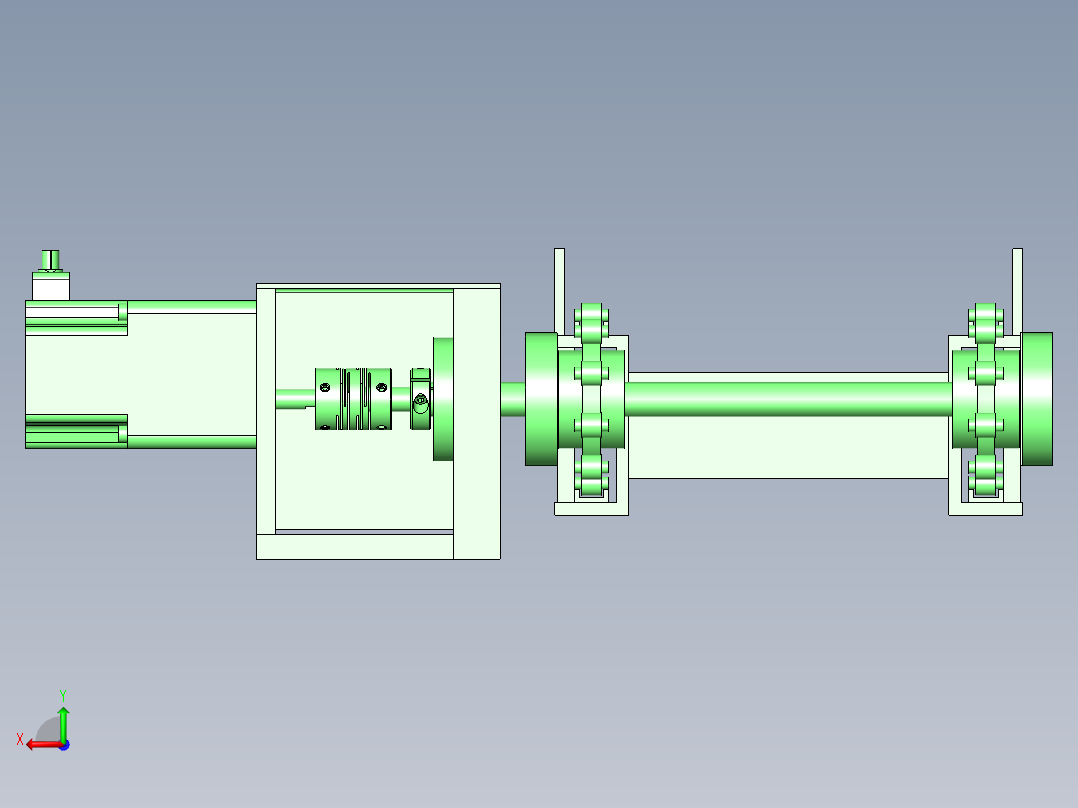 托盘制动器定位夹具后视图