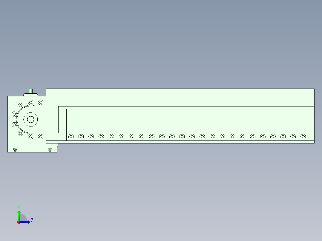 托盘制动器定位夹具左视图